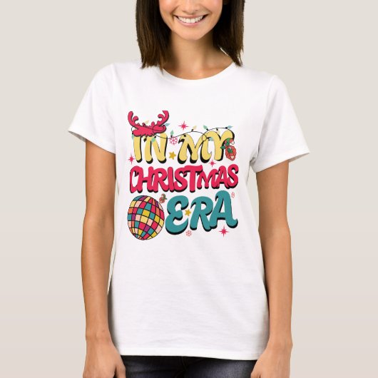 ウィンターホリデーシャツクリスマスライトティー Tシャツ (正面)