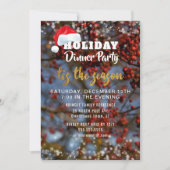 ウィンターホリデーシーズンディナーパーティの招待状 招待状 (正面)