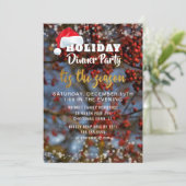 ウィンターホリデーシーズンディナーパーティの招待状 招待状 (スタンド正面)