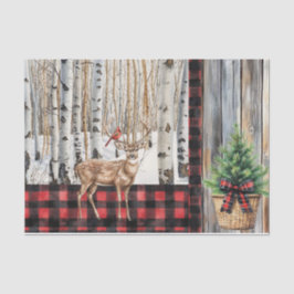 ウィンターホリデーシーナリー（鳥）ショウジョウコウカンチョウアンドディアー 薄葉紙