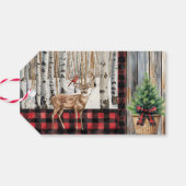 ウィンターホリデーシーナリー(鳥)ショウジョウコウカンチョウ&ディアギフトラベル ギフトタグ (裏面横)