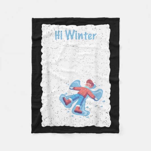 ウィンターホリデースキークリスマススキーX – マススキースキー フリースブランケット (正面)