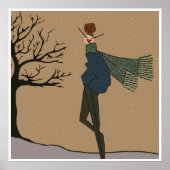 ウィンターホリデースノーウェザーファッションアートポスター ポスター (正面)