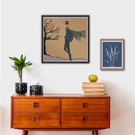 ウィンターホリデースノーウェザーファッションアートポスター ポスター