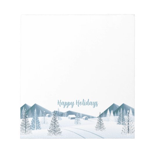 ウィンターホリデースノーシーン ノートパッド (正面)
