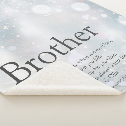 ウィンターホリデースノーフレーカッコいいクズブラザー引用文 シェルパブランケット (3/4)