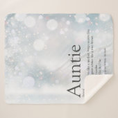 ウィンターホリデースノーフレーカッコいいクズ叔母アンティ引用文 シェルパブランケット (正面(横))