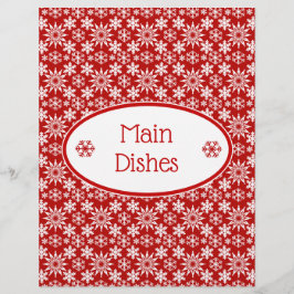 ウィンターホリデースノーフレークレシピ紙