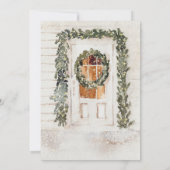 ウィンターホリデースリープバーパーティー誕生日 招待状 (裏面)