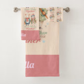 ウィンターホリデーズクリスマスカップル名前をカスタムする バスタオルセット (インサイチュ)