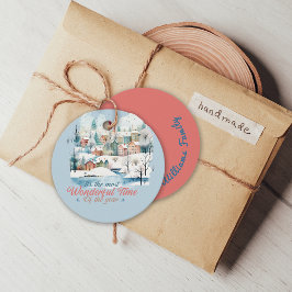 ウィンターホリデーズクリスマス名前をカスタムする フェイバータグ