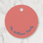 ウィンターホリデーズクリスマス名前をカスタムする フェイバータグ (裏面)