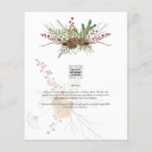 ウィンターホリデーズクリスマス結婚式招待状 チラシ (裏面)