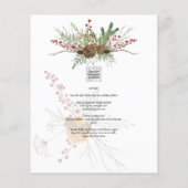 ウィンターホリデーズクリスマス結婚式招待状 チラシ (裏面)