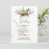 ウィンターホリデーズクリスマス結婚式招待状 招待状 (スタンド正面)