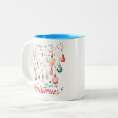 ウィンターホリデーズクリスマス魔法名前をカスタムする ツートーンマグカップ (正面左)