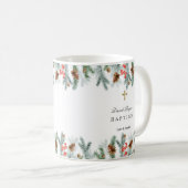 ウィンターホリデーズグリーナリー金ゴールドクロスボーイバプテスマ コーヒーマグカップ (正面右)