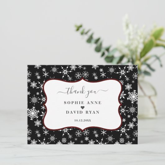 ウィンターホリデーズスノーフレークスレッドバッファロー結婚ズ サンキューカード (スタンド正面)
