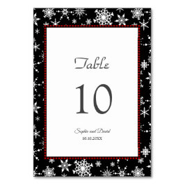 ウィンターホリデーズスノーフレークスレッドバッファロー結婚ズ テーブルナンバー