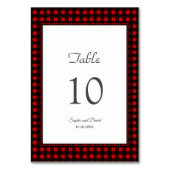 ウィンターホリデーズスノーフレークスレッドバッファロー結婚ズ テーブルナンバー (裏面)