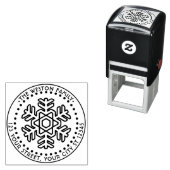 ウィンターホリデーズスノーフレーク#2ネーム差出人住所 セルフインキングスタンプ (インサイチュ)