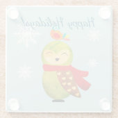 ウィンターホリデーズフクロウ ガラスコースター (裏面)