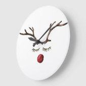 ウィンターホリデーズルドルフ ラージ壁時計 (傾斜)