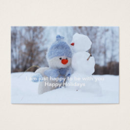 ウィンターホリデーズ雪だるまグリーティング