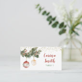 ウィンターホリデーデッキザホールズブライダルシャワー プレイスカード (スタンド正面)