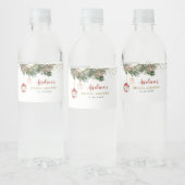 ウィンターホリデーデッキザホールズブライダルシャワー ペットボトルラベル (ボトル)