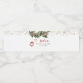 ウィンターホリデーデッキザホールズブライダルシャワー ペットボトルラベル (シングルラベル)