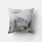 ウィンターホリデーナイトランドスケープウォーター色 クッション (裏面)