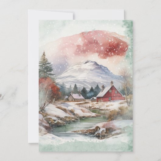 ウィンターホリデーハイランドホーリーカウベビーシャワー 招待状 (裏面)