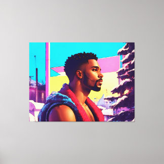 ウィンターホリデーハンク01 キャンバスプリント