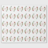 ウィンターホリデーパインコーンクリスマスボール結婚ズ ラッピングペーパー (フラット)