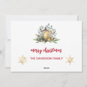 ウィンターホリデーパインコーンライトメリークリスマス シーズンカード (裏面)