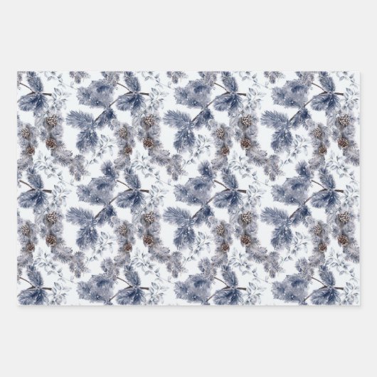 ウィンターホリデーパターン ラッピングペーパーシート (正面2)