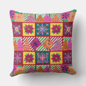 ウィンターホリデーパッチワーク クッション (裏面)