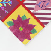 ウィンターホリデーパッチワーク フリースブランケット (角)