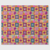 ウィンターホリデーパッチワーク ラッピングペーパー (フラット)