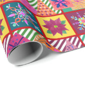 ウィンターホリデーパッチワーク ラッピングペーパー (ロールコーナー)