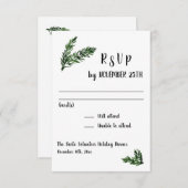 ウィンターホリデーパーティーイベント披露宴応答RSVP 出欠カード (正面/裏面)