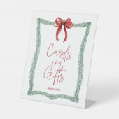 ウィンターホリデーパーティーカードとギフトサイン 台座サイン (正面)