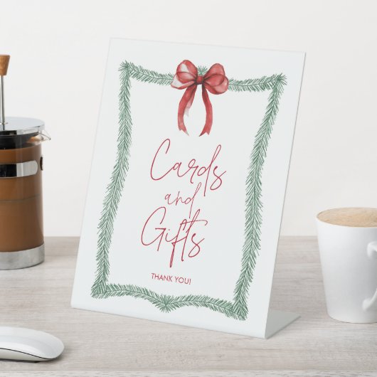 ウィンターホリデーパーティーカードとギフトサイン 台座サイン (インサイチュ)