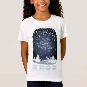 ウィンターホリデーフェアリーテーブルファンタジースノーウェイフォレ Tシャツ