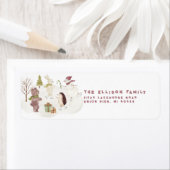 ウィンターホリデーフォレストアニマルズ差出人住所 ラベル (インサイチュ)