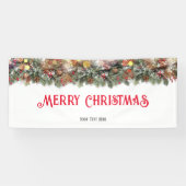 ウィンターホリデーフローラ屋内アウトドアクリスマス 横断幕 (横)