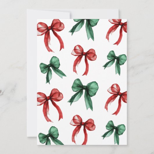 ウィンターホリデーブライダルシャワー招待 招待状 (裏面)