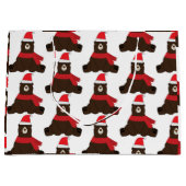 ウィンターホリデーブラウンベアーラージ抱き枕 ラージペーパーバッグ (正面)