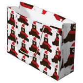 ウィンターホリデーブラウンベアーラージ抱き枕 ラージペーパーバッグ (正面アングル)